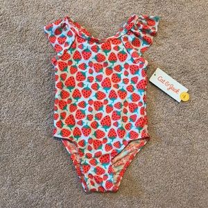 NWT Cat & Jack Strawberry Swimsuit One Piece